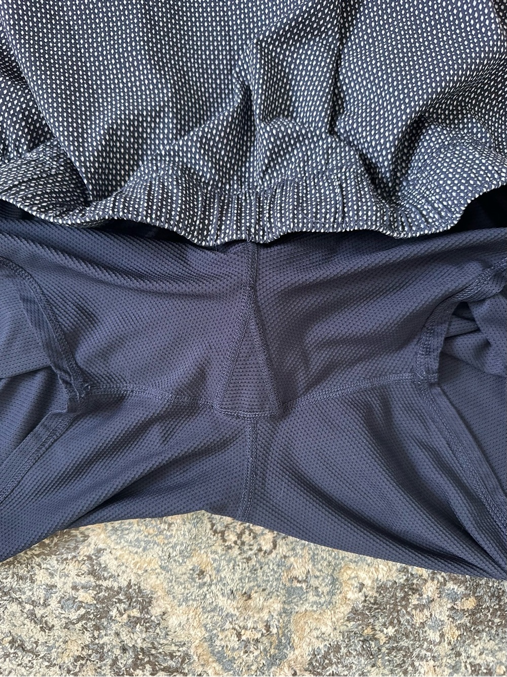 Athleta Navy Microdot Drawstring Skort - Picture 3 of 3